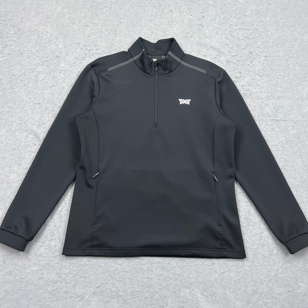 PXG Parsons Xtreme Golf 1/4 Zip Men's Medium Black‎ Performance Pullover Sweater